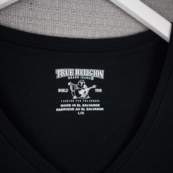 True Religion Rhinestone Buddha Tee Womens Large - Picture 5 of 8